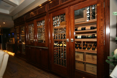 Example of a classic wine cellar design in Cincinnati