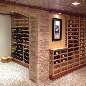 Wine storage and wine display racks
