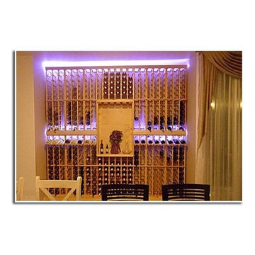 WineMaker Indvidual Wine Racks with Hanging Glass Rack