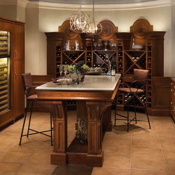 Wood-Mode Looks Wine Cellar & Bar