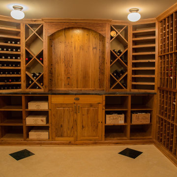 Wormy Chestnut Rustic Wine Cellar