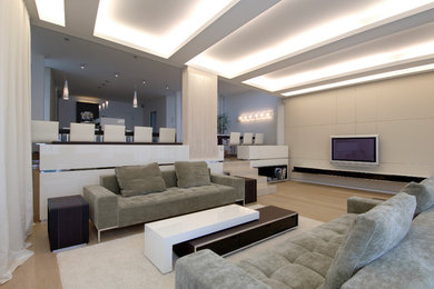 Photo of a contemporary living room in Munich.