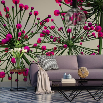 digital flowers wallpaper