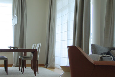 Example of a trendy living room design in Berlin