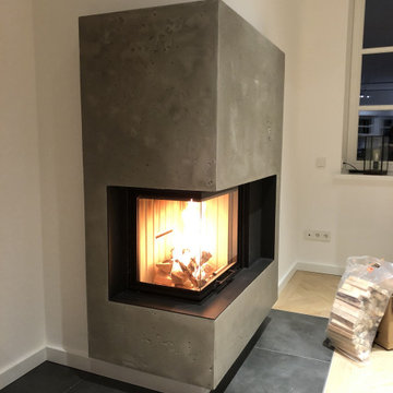 Kamin in Betontechnik