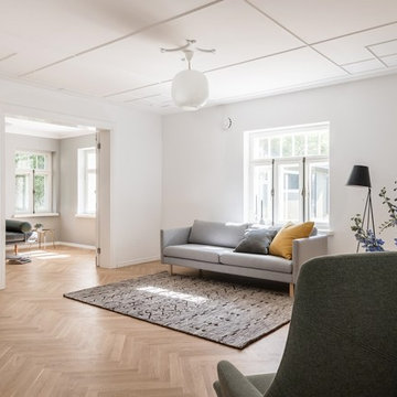 Wohnzimmer in grau skandinavisch