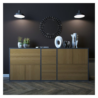 Zweifarbiges Sideboard in moderner Wärme - Contemporary - Living Room -  Other - by User | Houzz