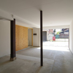 Réalisation d'un garage pour une voiture attenant asiatique.