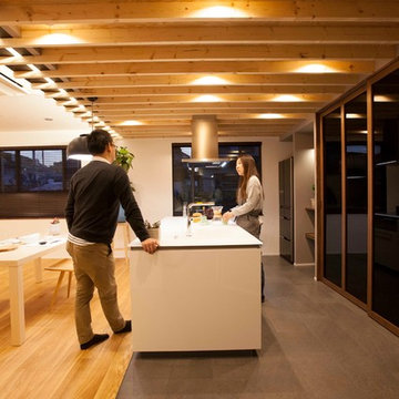 Connect space with lighting キッチンを中心としたリノベーションデザイン