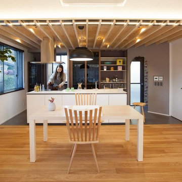 Connect space with lighting キッチンを中心としたリノベーションデザイン