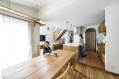 Inspiration for a cottage kitchen remodel in Osaka