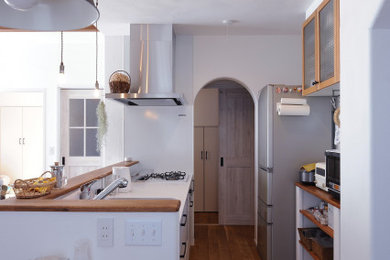 Immagine di una cucina moderna di medie dimensioni