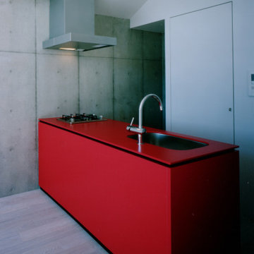 オリジナルの赤いキッチン