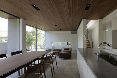 Modern dining room in Tokyo Suburbs.