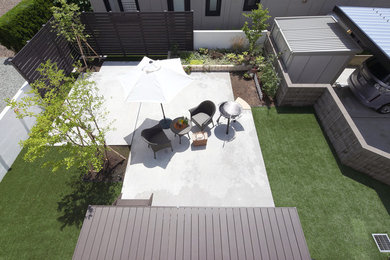Идея дизайна: двор в стиле модернизм