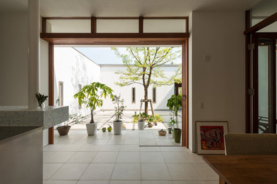 Idée de décoration pour une terrasse minimaliste.