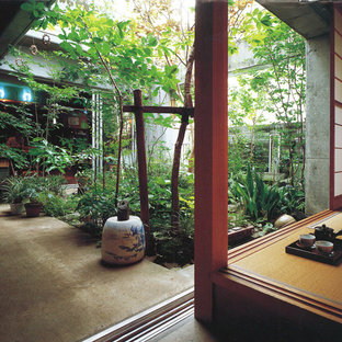 Immagine di un patio o portico etnico in cortile con nessuna copertura