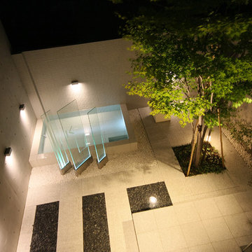 水盤のある庭 ケント・ハウス株式会社 北海道　Ｆ様邸