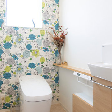 香川県高松市に建つ、「2世帯で幸せに暮らす家」のトイレ