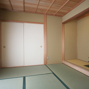 75+ Arbeitszimmer mit beiger Wandfarbe und Tatami-Boden Ideen & Bilder