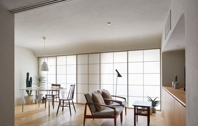 Casas Houzz: Un luminoso piso en Tokio con las esquinas redondas