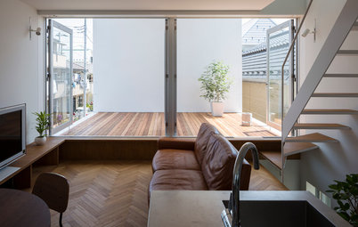 Houzz Tour: A Tiny, Space-smart City Home With a Secluded Terrace