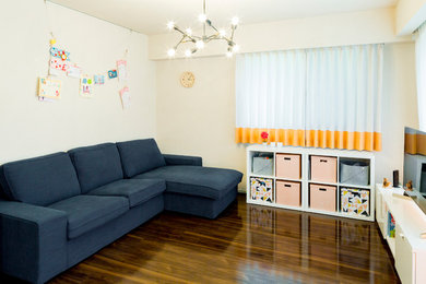 Living room - scandinavian living room idea in Tokyo