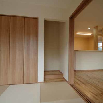 小郡市　注文住宅　新築住宅　工務店　シンプルな木の家　無垢の床がここちいい
