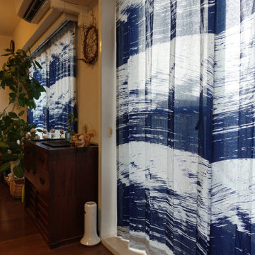 日本人テキスタイルデザイナーのカーテン