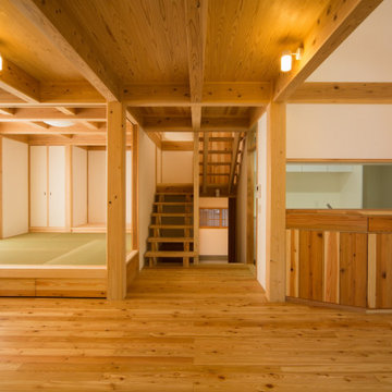 【木造真壁スキップハウス】１階全景