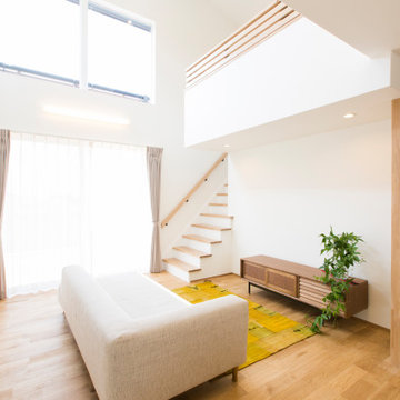 香川県に建つ、「ひかりのある家」のリビング
