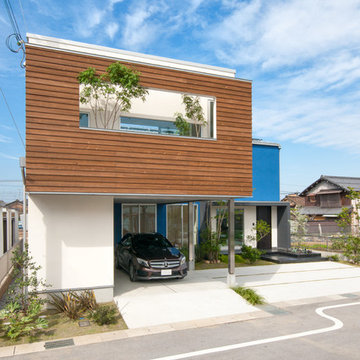 Design with open feeling that does not show private life　私生活を見せない開放感のある住宅デザイン