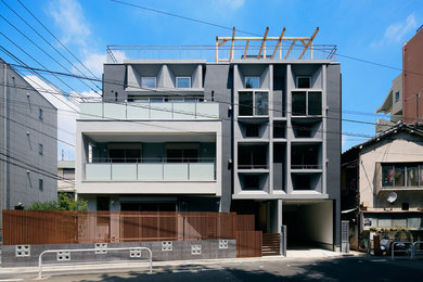 Modern house exterior in Tokyo.