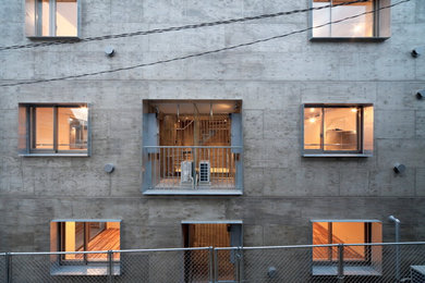 Contemporary house exterior in Tokyo.