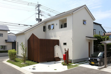福岡にあるモダンスタイルのおしゃれな家の外観の写真