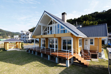 Example of a danish exterior home design in Other