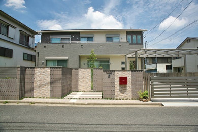 東京23区にあるコンテンポラリースタイルのおしゃれな家の外観の写真