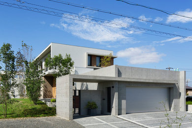 名古屋にあるモダンスタイルのおしゃれな家の外観の写真