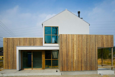 福岡にあるインダストリアルスタイルのおしゃれな家の外観の写真