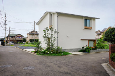 東京都下にある北欧スタイルのおしゃれな家の外観の写真