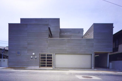 Réalisation d'une façade de maison minimaliste.