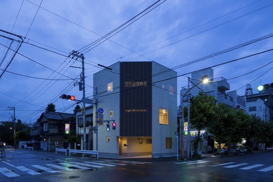 Modern house exterior in Tokyo.