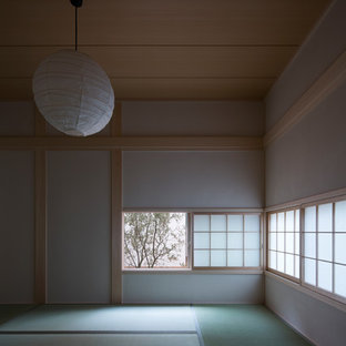 Ejemplo de habitación de invitados contemporánea con tatami