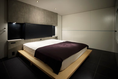 東京23区にあるコンテンポラリースタイルのおしゃれな寝室のレイアウト