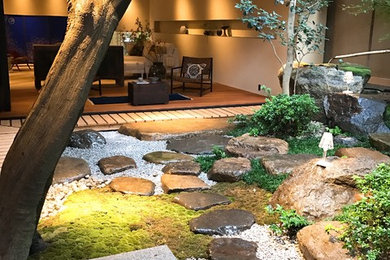 Diseño de jardín de estilo zen con jardín francés