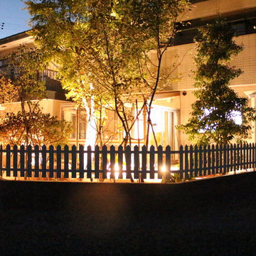 夜の庭で過ごせる空間 株式会社トレド 長野県 井出様邸