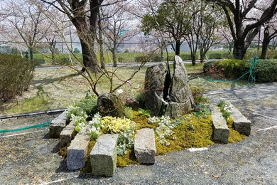 福岡にある和風のおしゃれな庭の写真