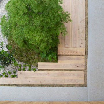 【木造真壁スキップハウス】表庭見下ろし