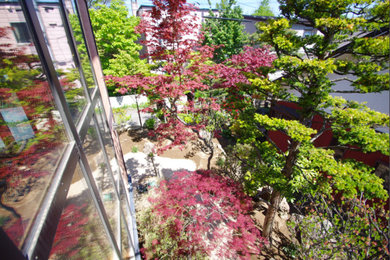 札幌にある和風のおしゃれな庭の写真