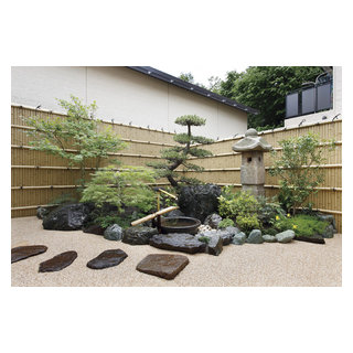 坪庭 室内庭園 庭 青竹 竹 竹垣 砂利 和風庭園 庭園 - その他